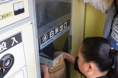 できた白米を袋に回収。.jpg